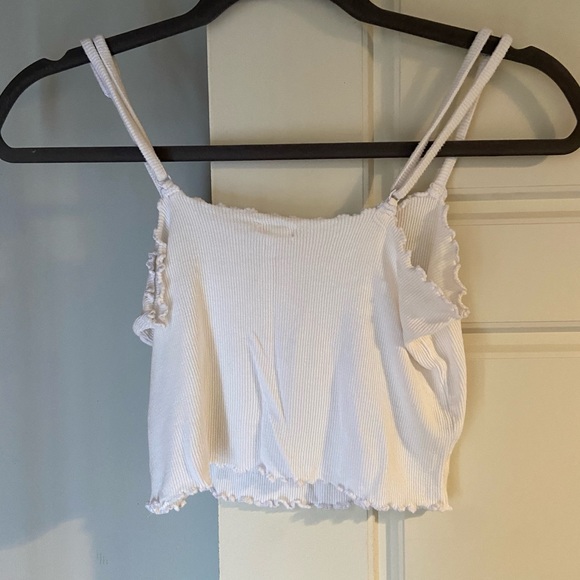 Garage cropper tank with ruffled edges - Picture 3 of 4